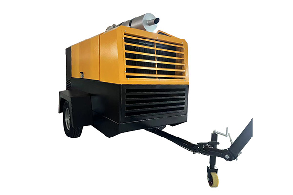Portable Type 10 Bar Two Stage Diesel Engine Screw Air Compressor