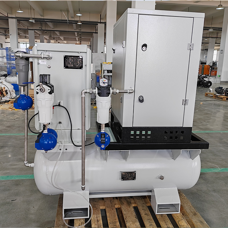 2.2kw electric oil-free scroll air compressor for laboratory with air dryer and gas tank