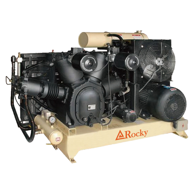 30 bar high pressure water-cooled piston compressor for PET bottle blowing industry