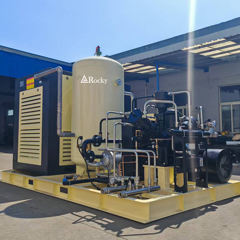 Industrial Air Cooling 40 Bar Screw and Booster Integrated Air Compressor