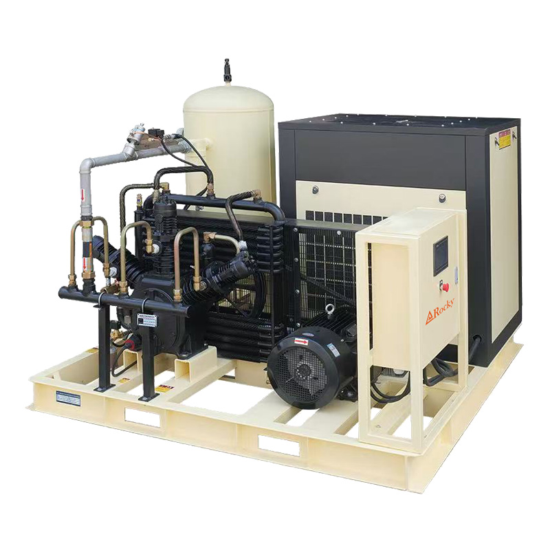 Industrial Air Cooling 40 Bar Screw and Booster Integrated Air Compressor