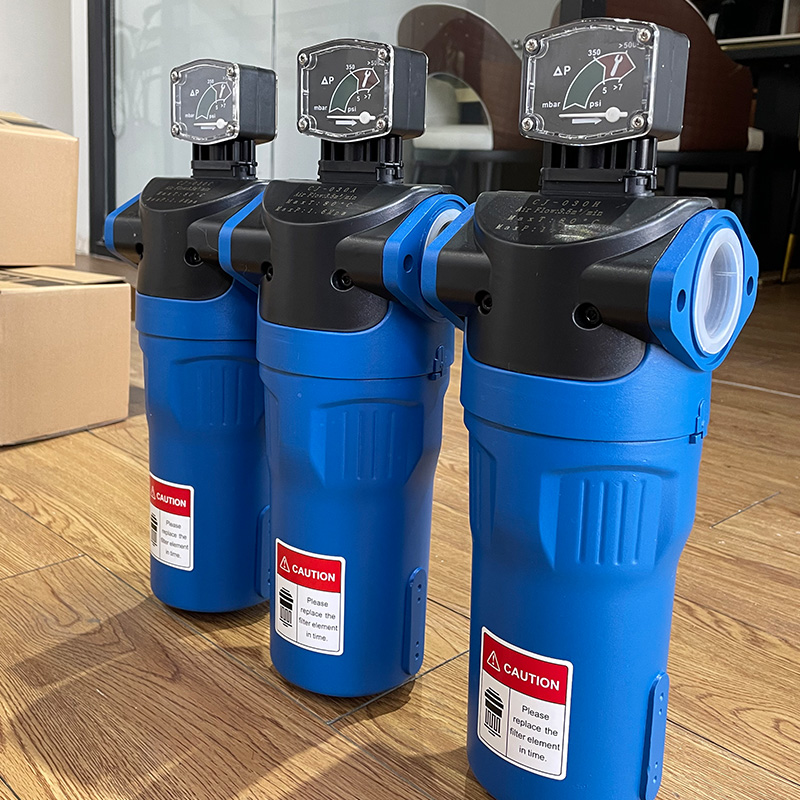 3.5m<sup>3</sup>/min compressed air precision filter with pressure gauge RJ-030*