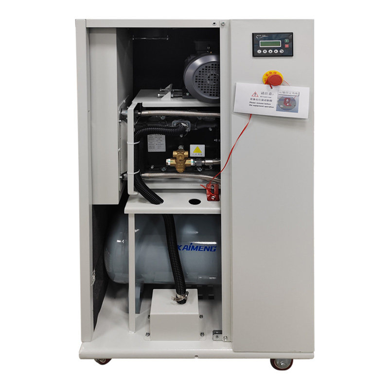 Dental oil-free silent scroll air compressor with air tank