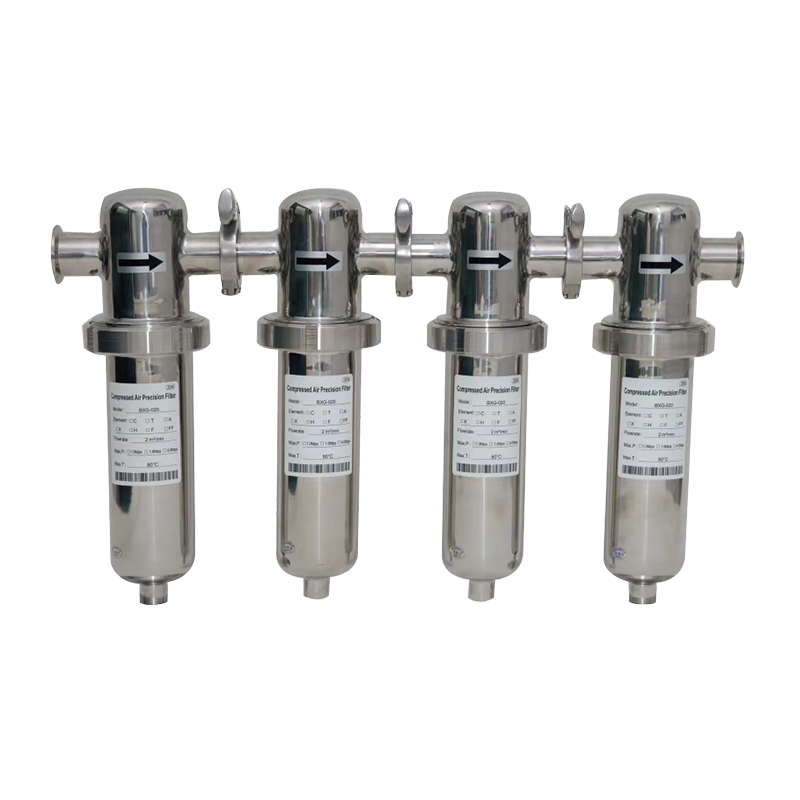 High pressure stainless steel precision filter BXG-010* compressed air filter