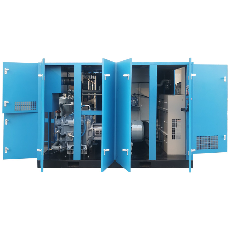  75 HP Two-Stage Screw Air Compressor PM VSD for Stable 5.5 bar for Textile Manufacturing