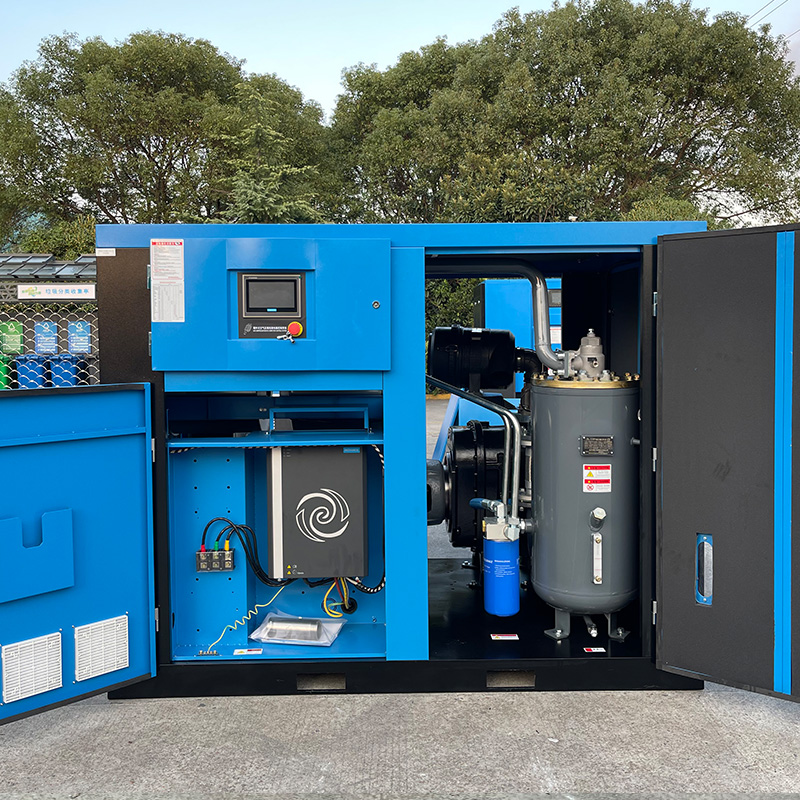 75 HP Two Stage Air Compressor Rotary 55kW Variable Speed Screw Air Compressor